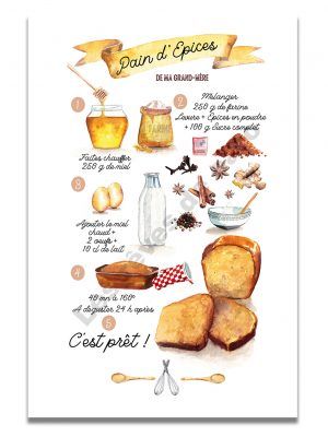 affiche-aquarelle-pain-epices-les-reves-de-caro