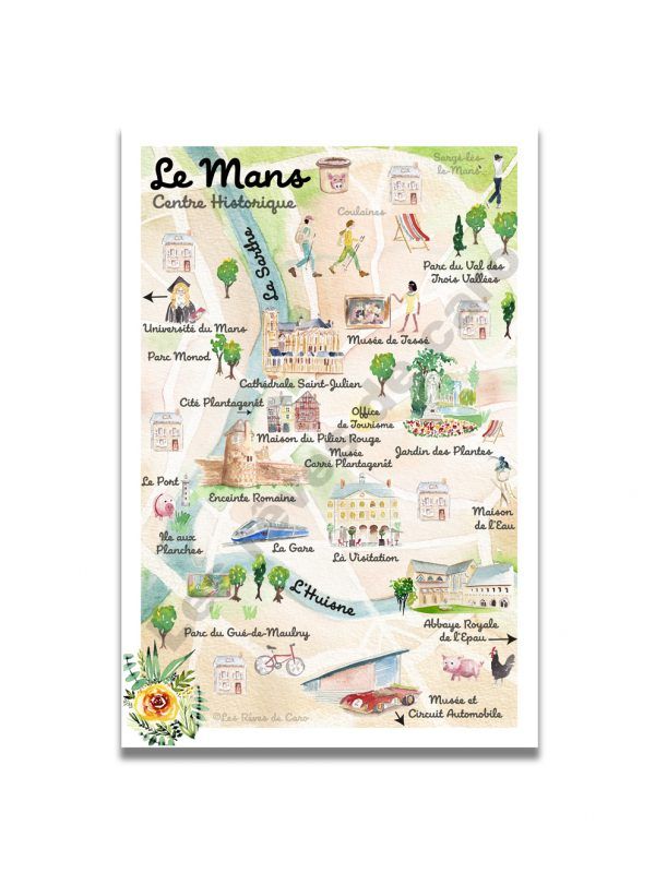 cartes-postales-le-mans-plan-vertical-les-reves-de-caro