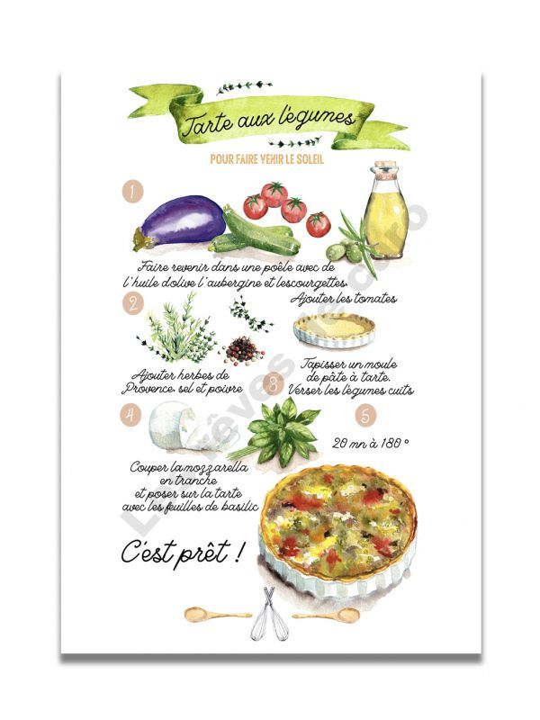 affiche-aquarelle-recette-tarte-legumes-50-70-les-reves-de-caro
