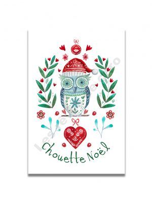 cartes-aquarelle-chouette-noel-les-reves-de-caro